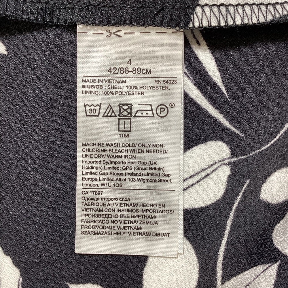 Banana Republic Black and White Handkerchief-Hem Dress - Picture 7 of 12